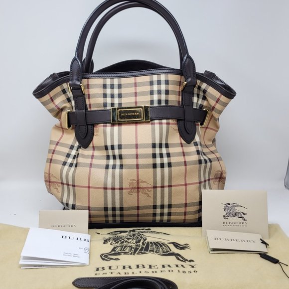 Burberry Handbags - BURBERRY Haymarket Check Golderton Shoulder Bag
